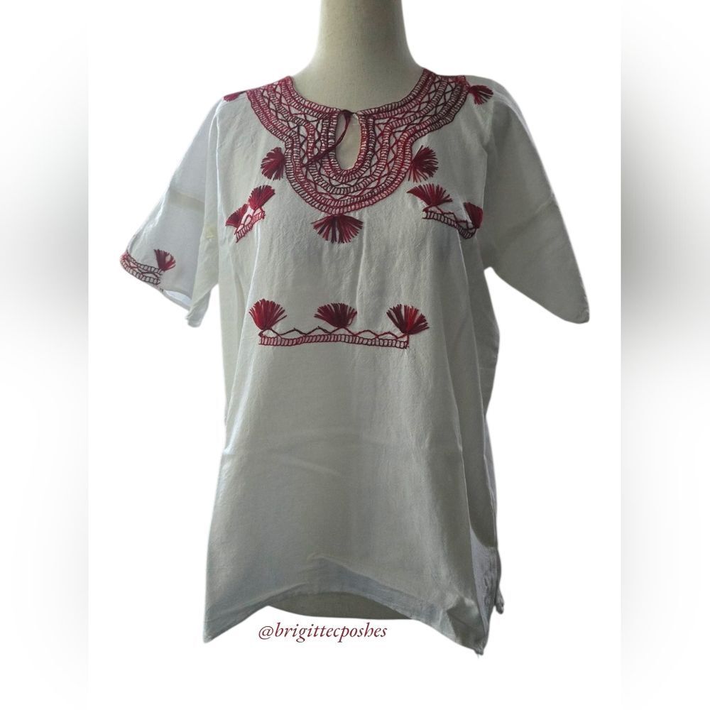 HANDMADE Traditional Embroidered Mexican Blouse